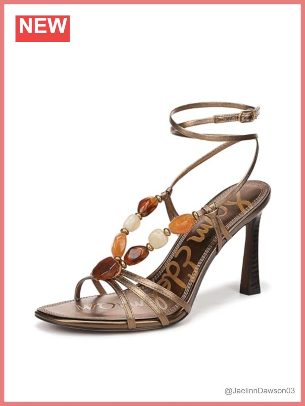 Strappy Stiletto Heeled Sandals Open Toe Ankle Strap Leather